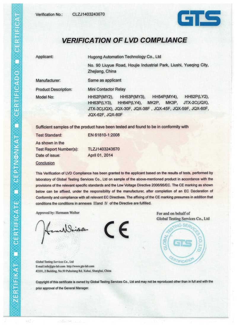 CE power relay compressed