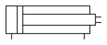 Double acting cylinder symbol