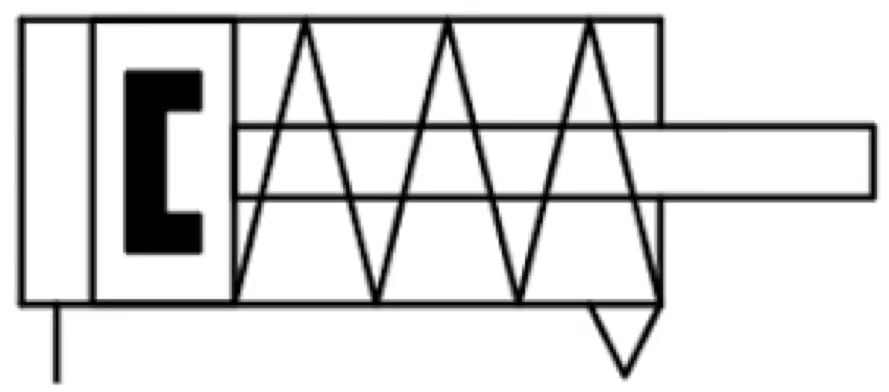 Single acting cylinder